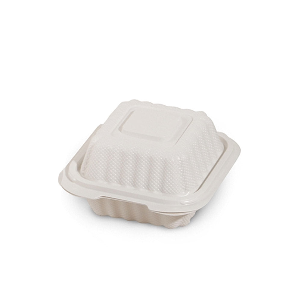 EP6 - 6x6x3 Hinged White Claimshell Container - 250pcs/ case