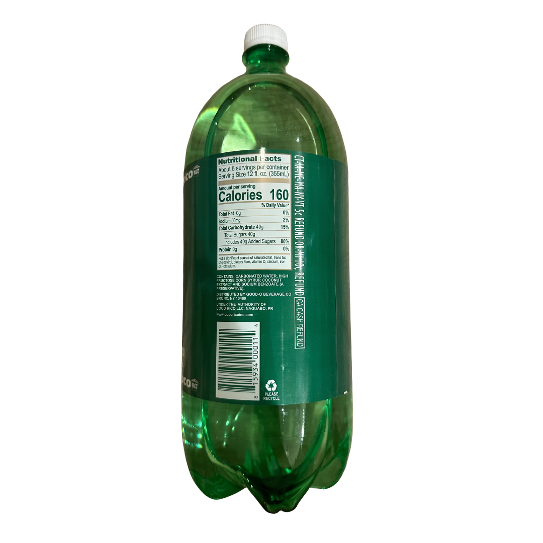 Coco Rico Coconut Soda 2L x 8 Bottles/case