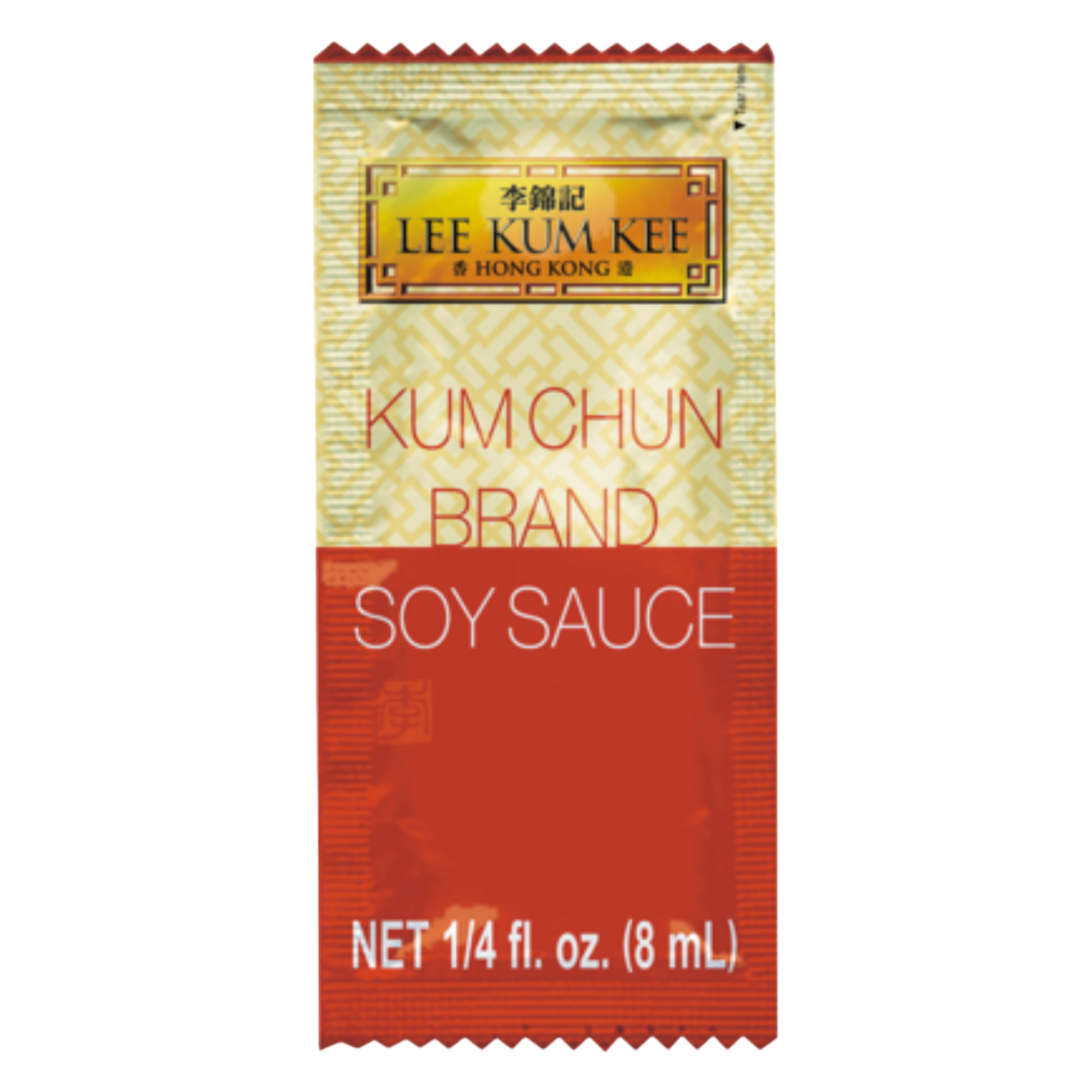 LKK Kum Chun Brand Soy Sauce Packet 1/4fl oz (8ml) x 500ct/case