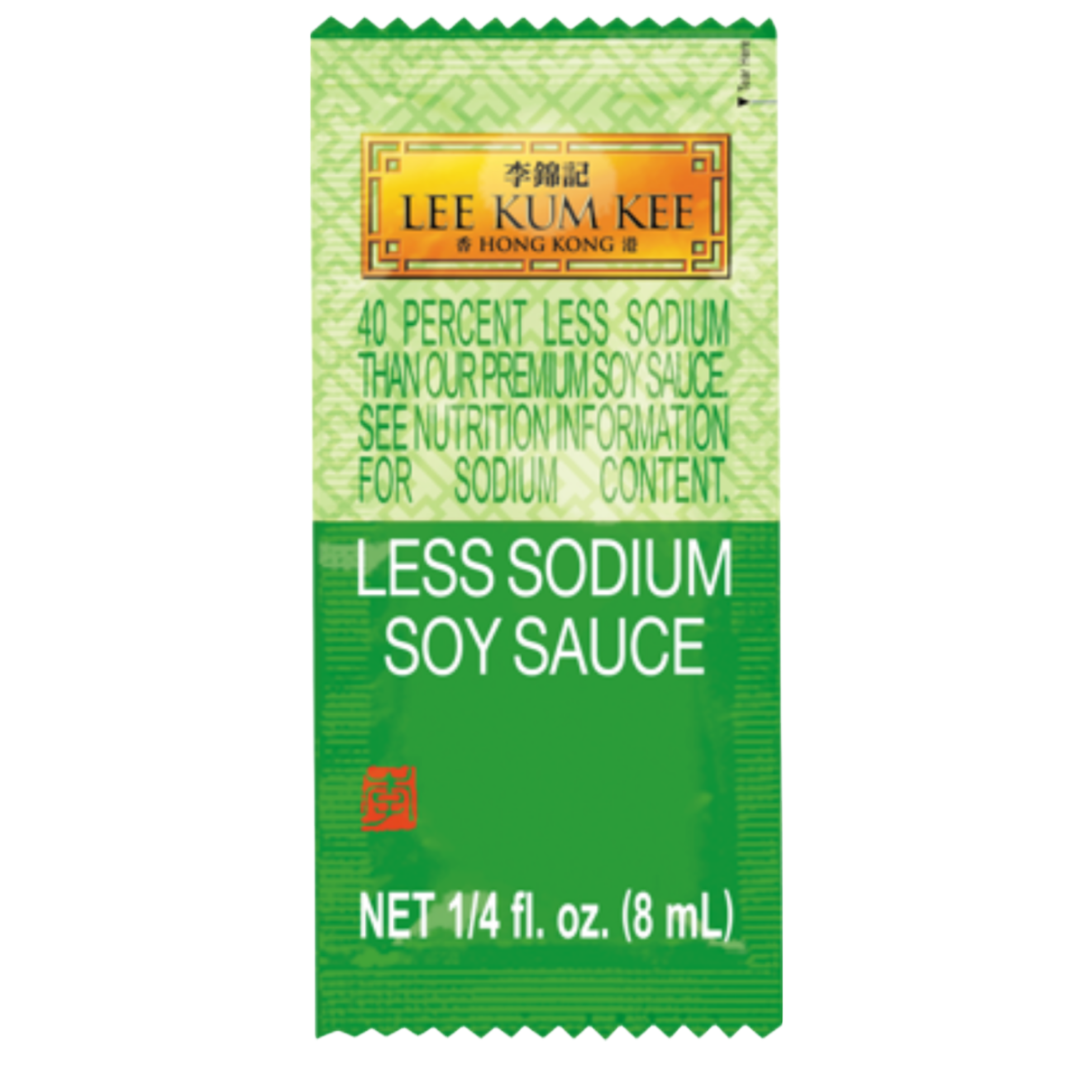 LKK Less Sodium Soy Sauce Packet 1/4fl oz (8ml) x 500ct/case