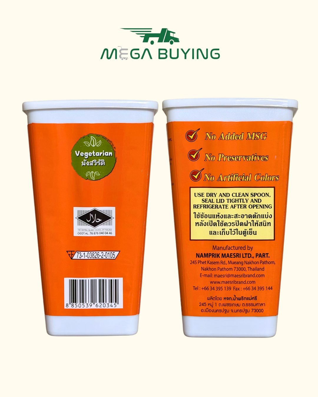 Maesri Tom Yum Paste -(L) (VAC.PK) 6jars x 1kg/case