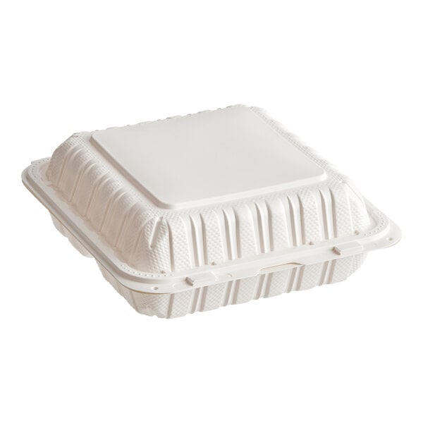 EP91 - 9x9 1 Compartment White Plastic Container 150pcs/case