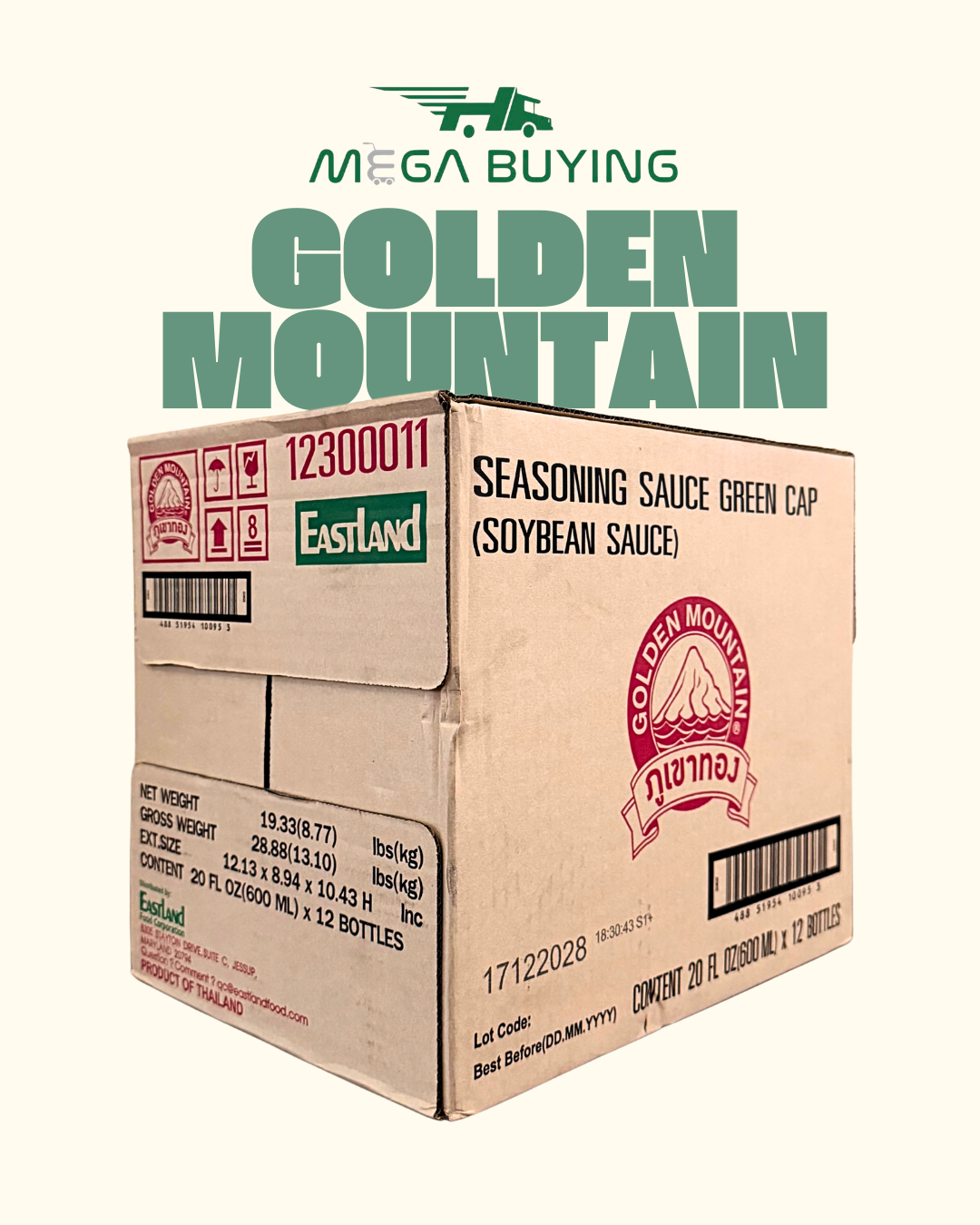 Golden Mountain Seasoning Sauce 600ml x 12botl/ case