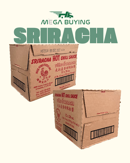 Huy Fong Siracha Chili Sauce - 28oz x 12 bottles/case