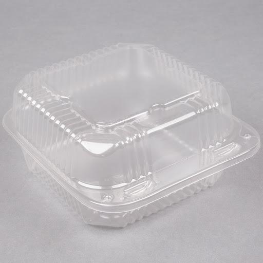 6x6x3 HClearC - 6x6 Hinged Clear Container 400 pcs/case