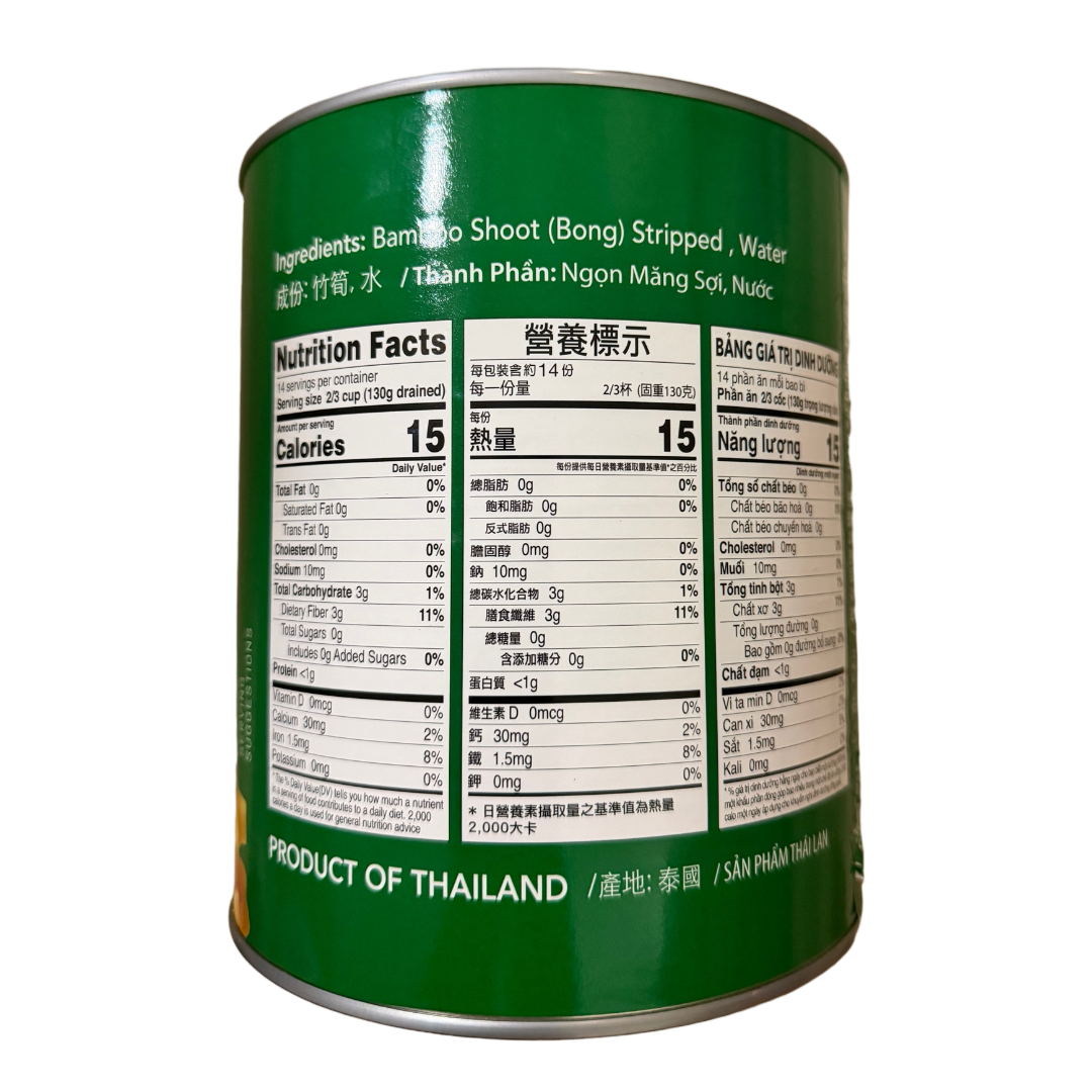 Asian Best BamBoo Shoots Strips 104oz (2950g) x 6Can/case
