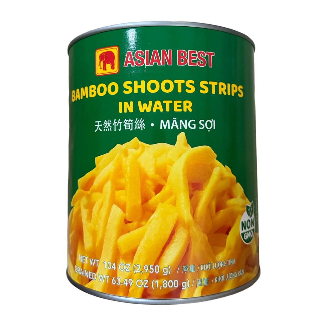 Asian Best BamBoo Shoots Strips 104oz (2950g) x 6Can/case