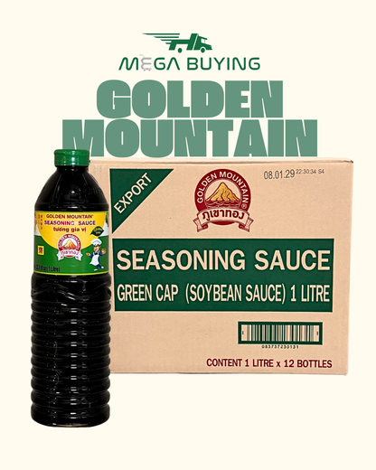 Golden Mountain Seasoning Sauce Green Cap 1L x 12botl/ case