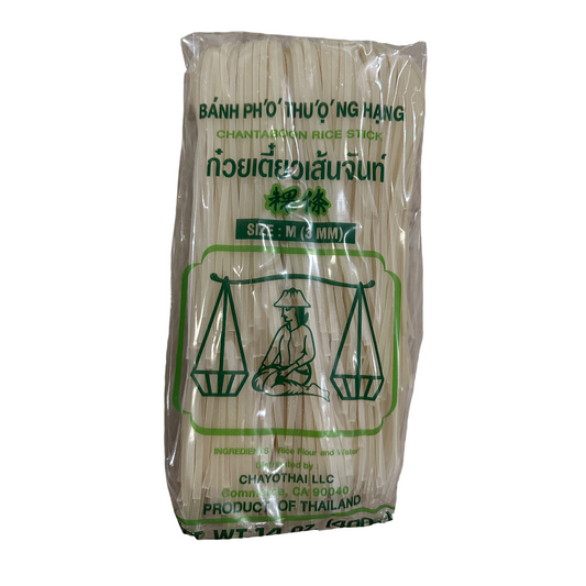 Chantaboon Rice Stick Size (M-3mm) 14oz x 30 Bags/case