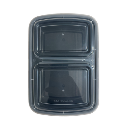 EL2030 (30oz) - Black 2 Compartment Container 150 Sets/ case