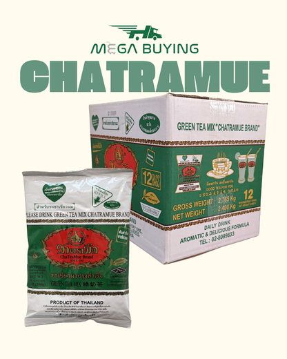 ChaTraMue Green Tea 200g x 12 Bags/case