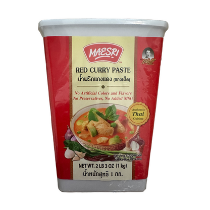 Maesri Red Curry Paste -(L) (VAC.PK) 6jars x 1kg/case
