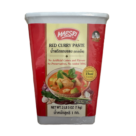 Maesri Red Curry Paste -(L) (VAC.PK) 6jars x 1kg/case