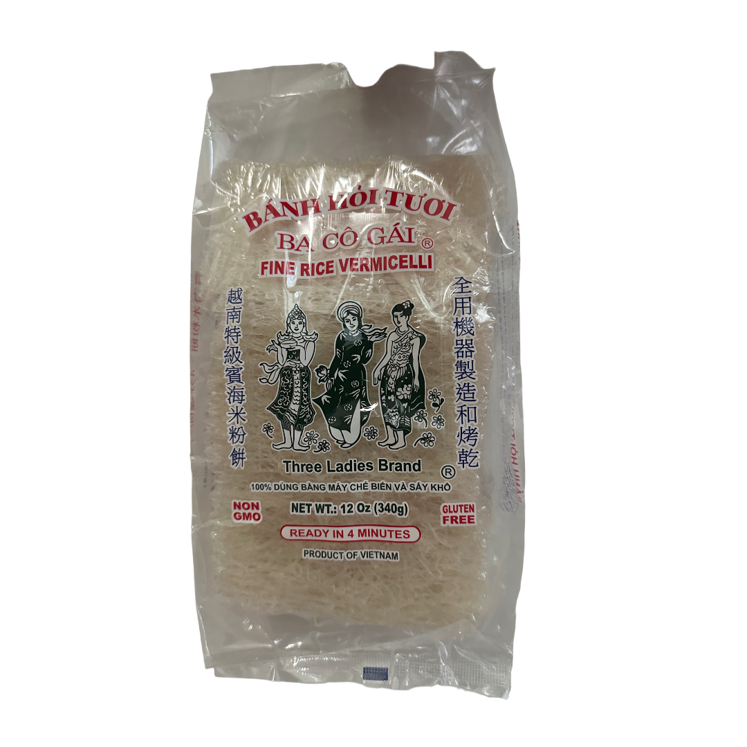 Three Ladies Fine Rice Vermicelli 12oz x 40 Bags/case