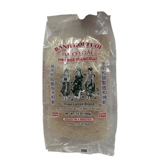 Three Ladies Fine Rice Vermicelli 12oz x 40 Bags/case
