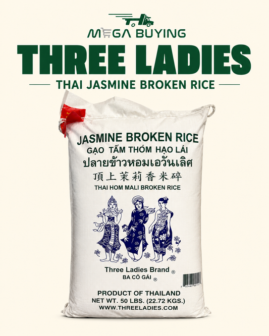 Three Ladies Jasmine Broken Rice 50LB
