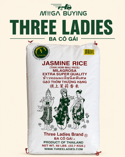Three Ladies Jasmine Rice 50LB