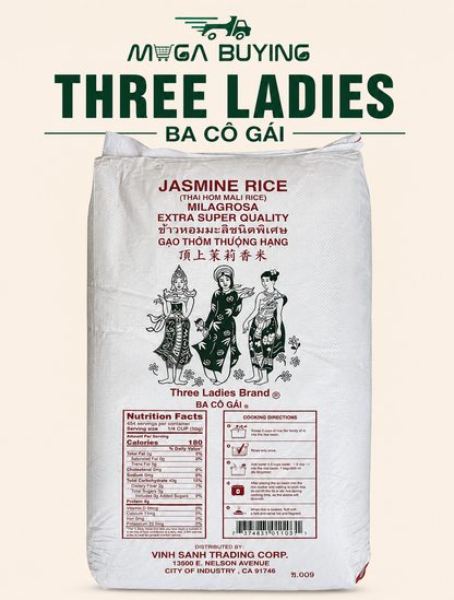 Three Ladies Jasmine Rice 50LB