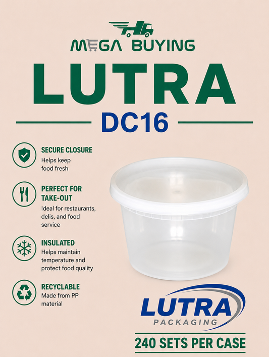 DC16 - 16oz Deli Soup Container 240 Sets/ case