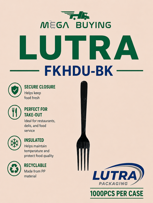 FKHDU-BK - Heavy Duty Black Fork - No Wrapped 1000pcs/case