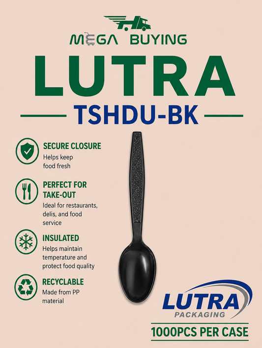 TSHDU-BK - Heavy Duty Black Tea Spoon - No Wrapped 1000pcs/case