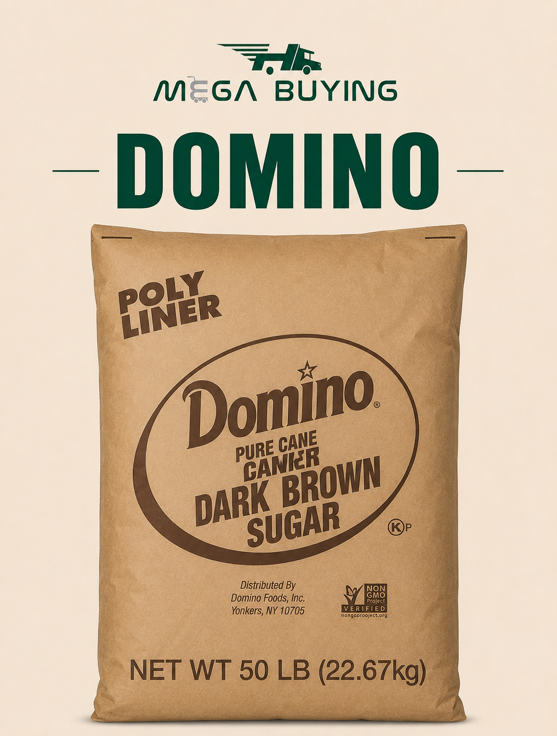Domino Dark Brown Sugar 50LBS