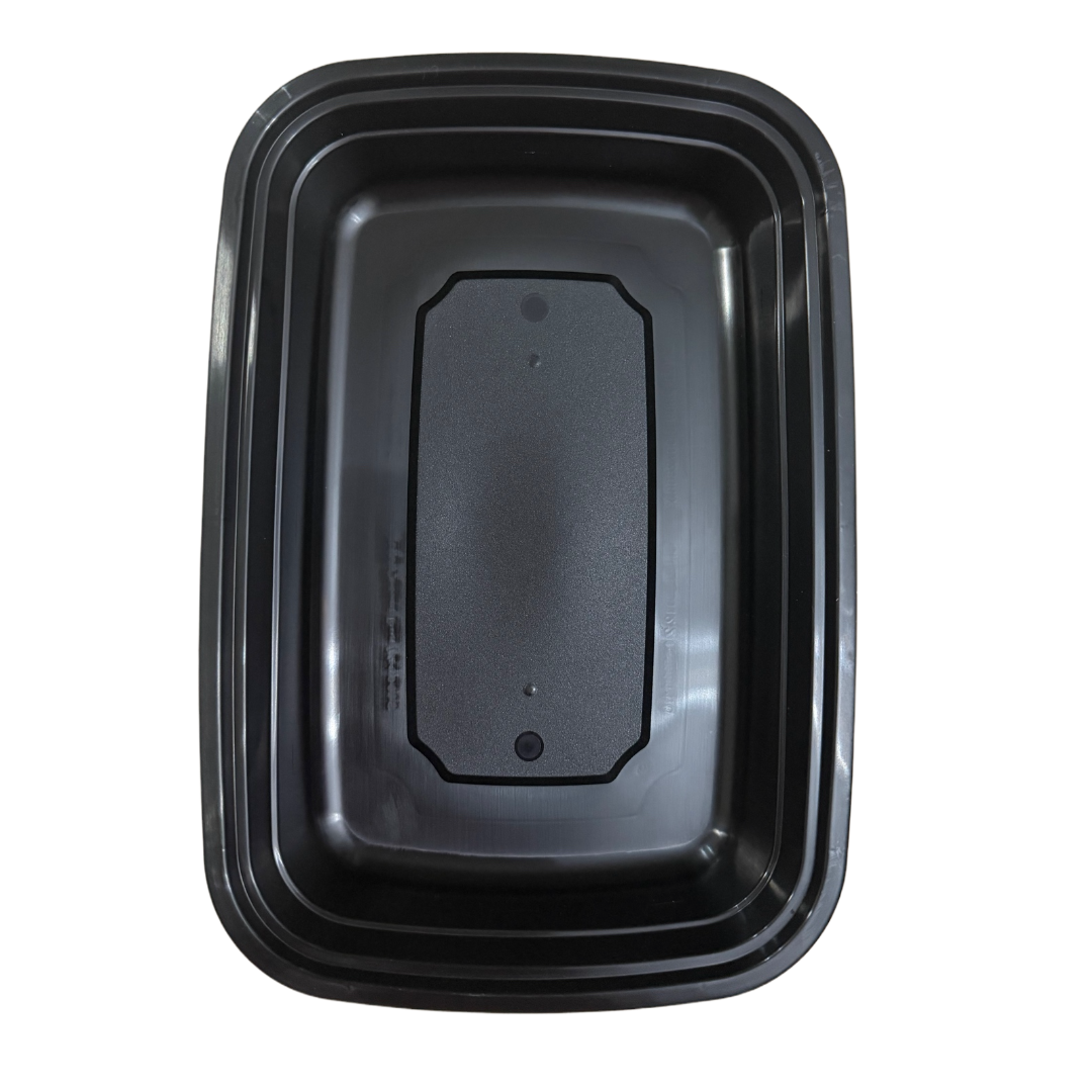 LR26B (26oz) - Black Rectangular Container 150 Sets/ case