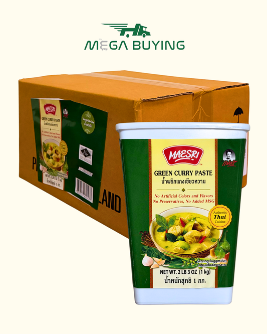 Maesri Green Curry Paste - (L) (VAC.PK) 1kg x 6 Jars/case