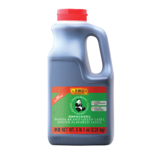 LKK Panda Brand Green Label Oyster Flavored Sauce 5LB. 1OZ (2.31Kg) x 6 Plastic Pail/case