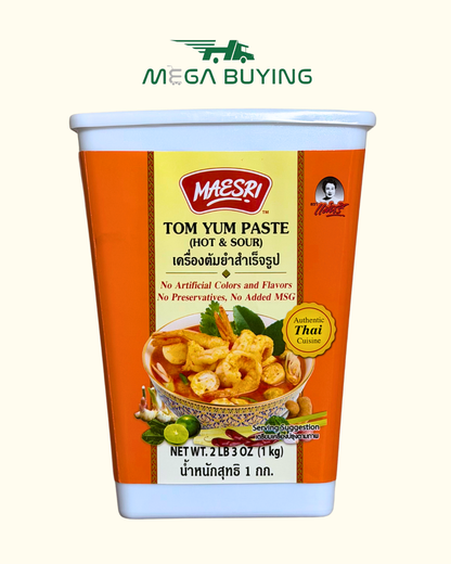 Maesri Tom Yum Paste -(L) (VAC.PK) 6jars x 1kg/case