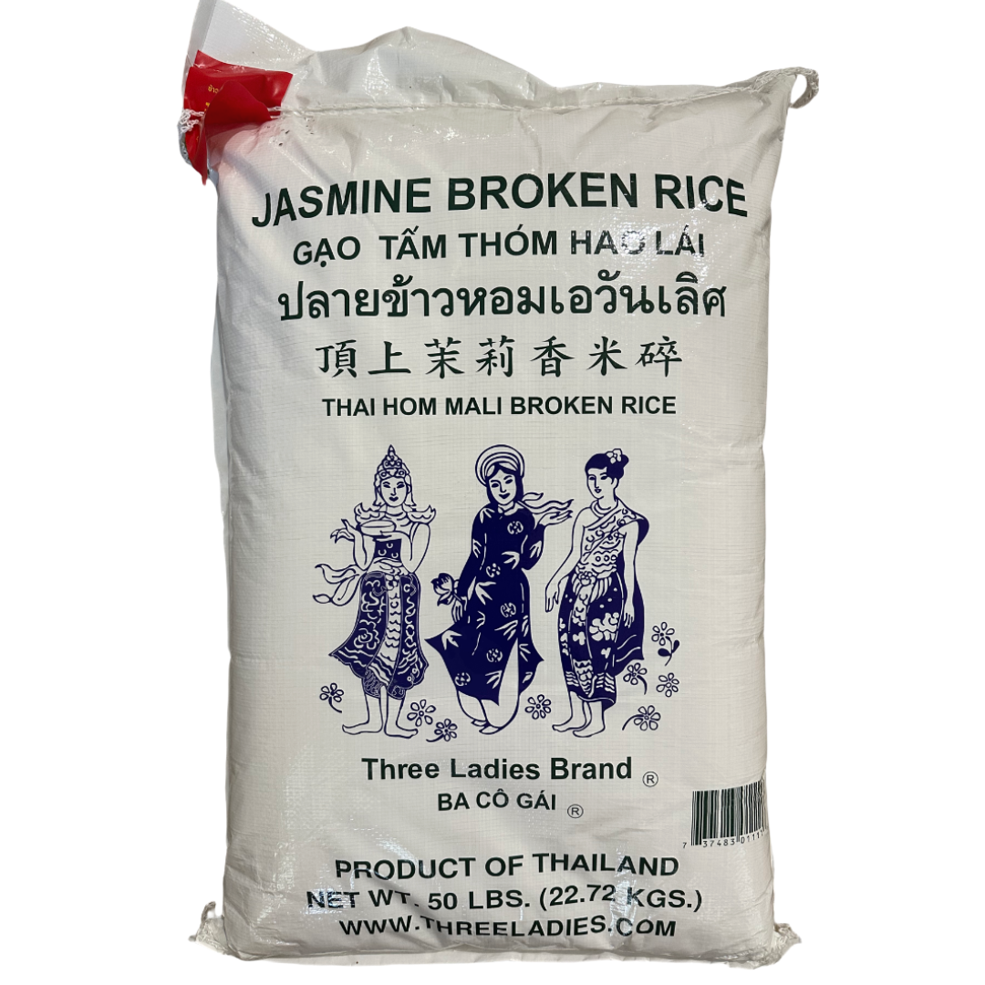 Three Ladies Jasmine Broken Rice 50LB