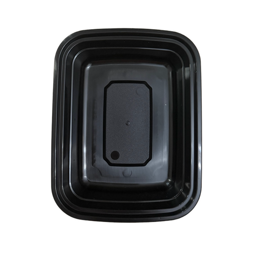 LR12B (12oz) - Black Rectangular Container 150 Sets/case