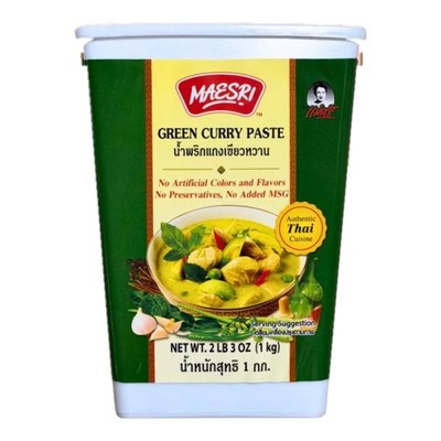 Mae Sri Green Curry Paste (1 kg) - 2 lb 3 oz x 6 jars/case
