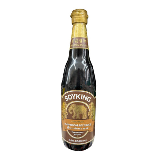 SoyKing Premium Mushroom Soy Sauce 21.3fl oz (630ml) x12 bottles/case